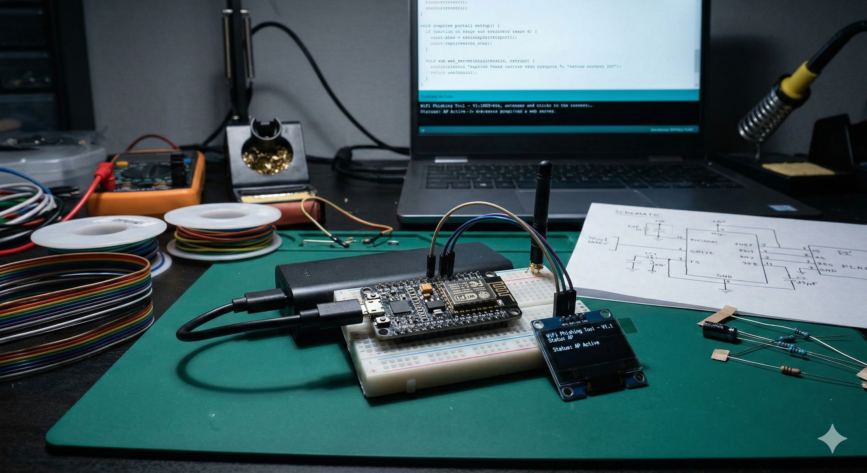ESP82266 WiFi Phishing Device